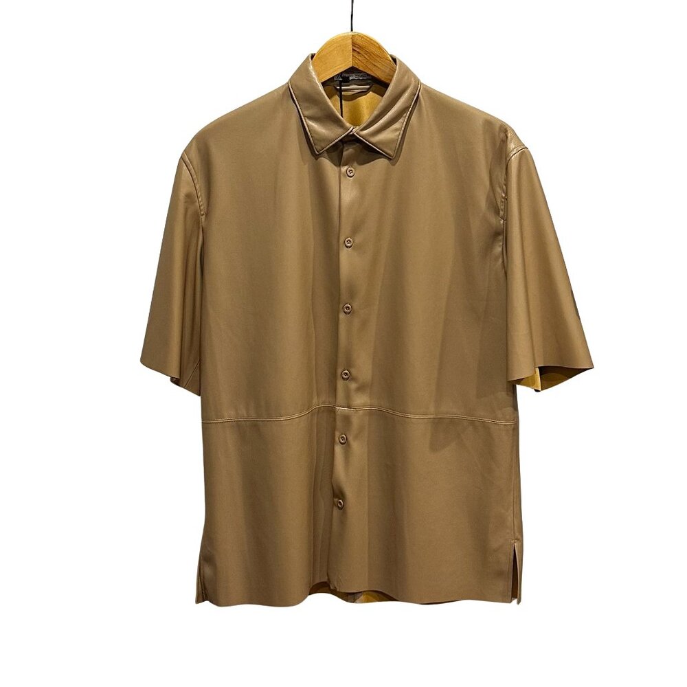 Zara man faux leather shirt